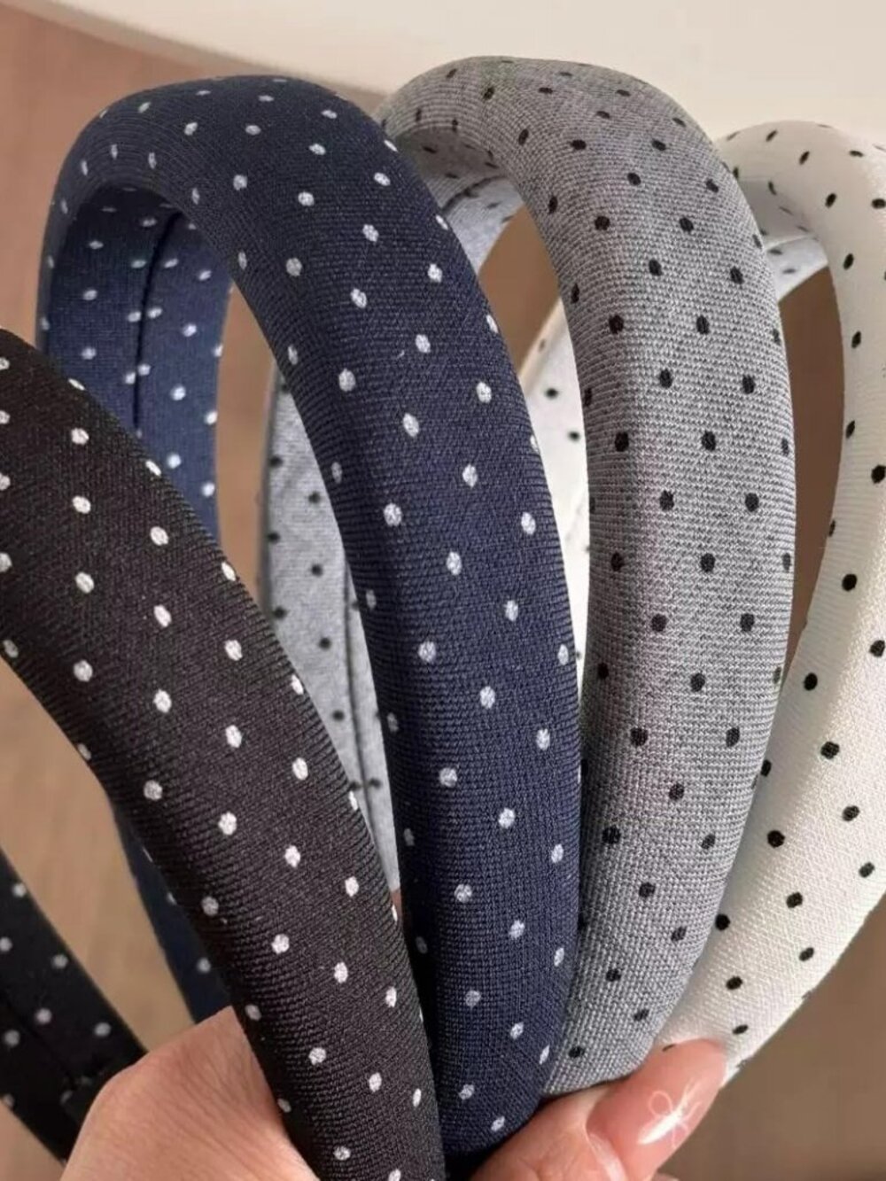 4 Polka Dot Headbands Non Slip Trendy Headbands Women’s Hair Accessories